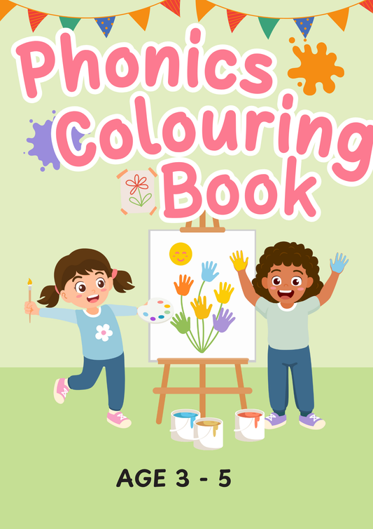 Phonics Colouring Book – Read & Color Fun for Kids (Ages 3–5)